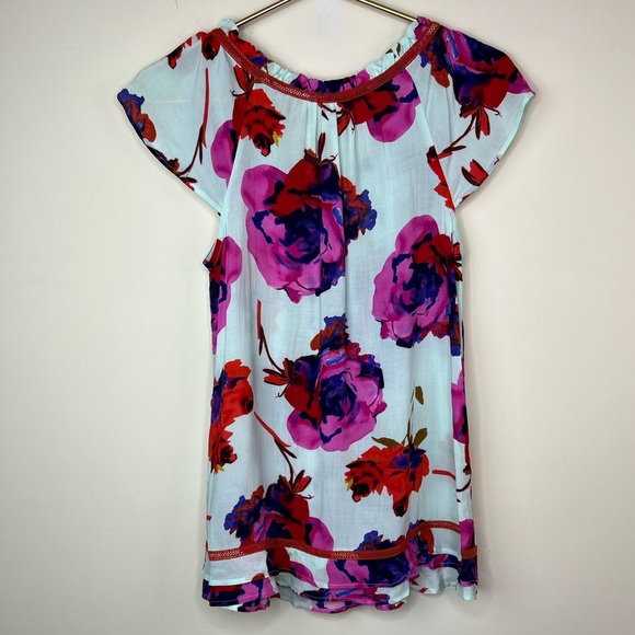 E by Eloise Mint Floral Blouse, Small - Picture 6 of 7